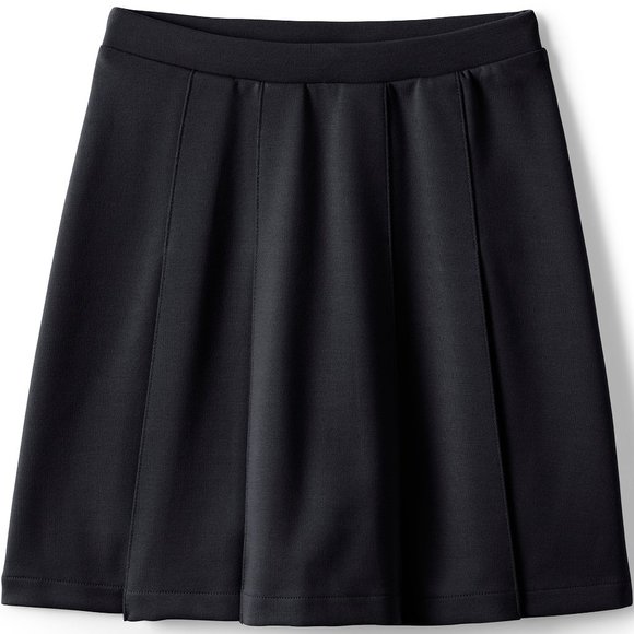 Lands' End Girls Adaptive Wear Ponte Pleat Skirt at the Knee, School Uniform - Picture 1 of 4